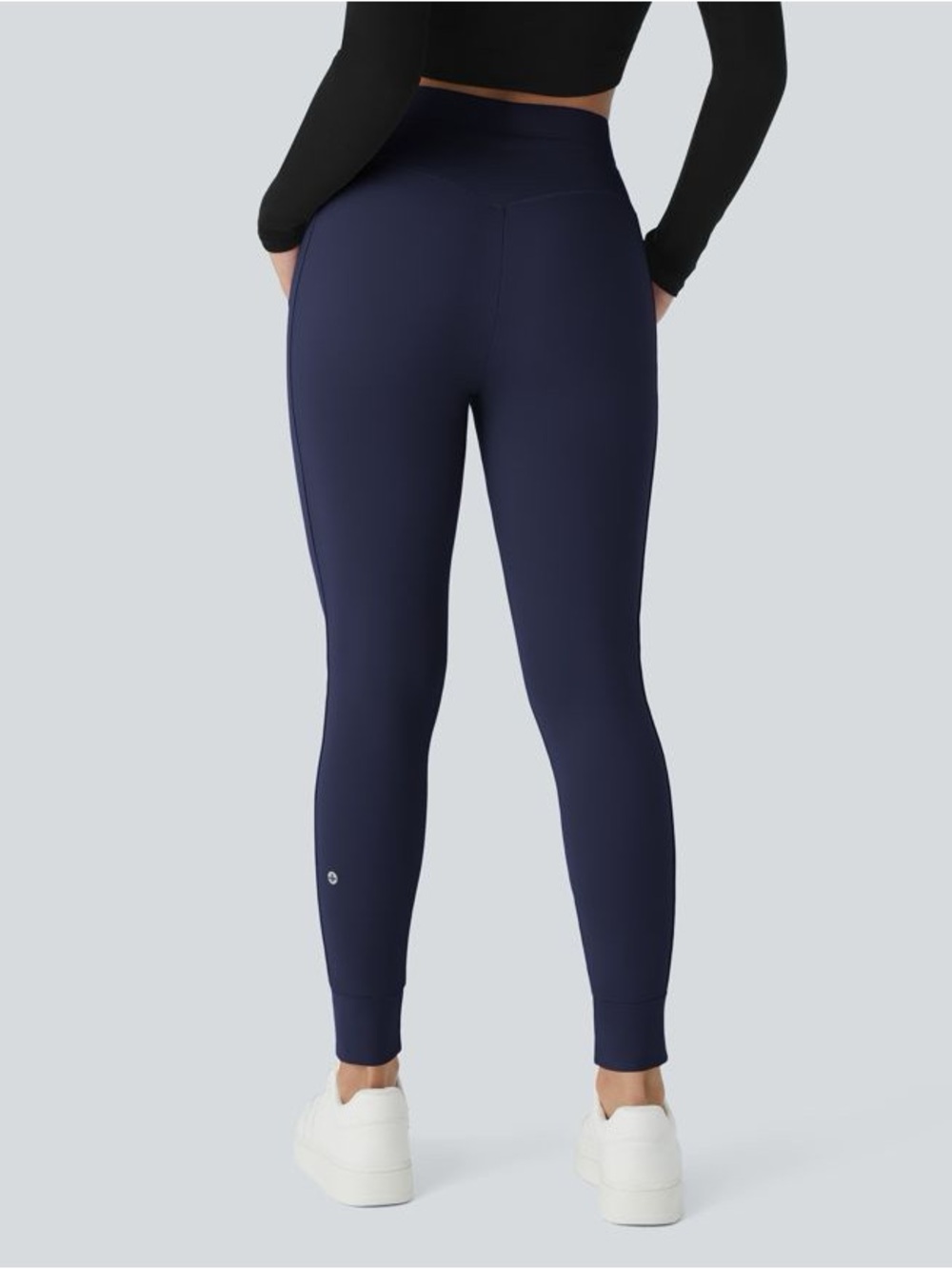 Halara SoftlyZero™ Plush High Waisted Drawstring Pocket Plain Full Length Medium - Picture 2 of 9